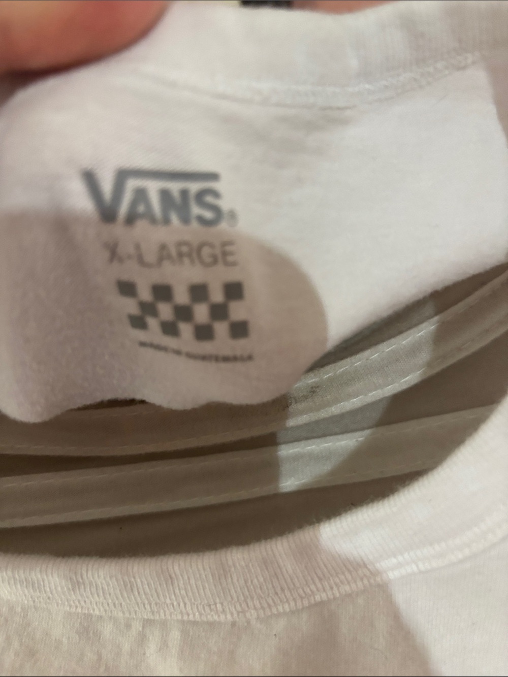 Vans White Short-Sleeve Tee with Blue & Pink Floral Print Size XL - Picture 4 of 4